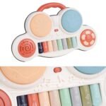 Cable World Musical Toy Piano for Kids, 8-Key Interactive Baby Piano with Music, Stories, Songs, Drum & ABC Buttons, Hand Activity Pads & Music Maze, Learning Musical Toy for Boys & Girls - Image 4