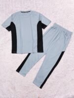 Cotton Blend Night Suit/Summer Suit for Men, Regular Fit Half Sleeves T-Shirt & Lower Set | Soft Cord-Set Track Suit for Boys | Ideal for Casual Outings, Gym, Workout, Sports - Image 7