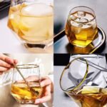 VILON Italian Premium Whiskey Glasses Set of 6 | 300ML Old Fashioned Scotch Glass | Imported Tumblers for Bourbon Wine Cognac Cocktail | Best Gift for Whisky Lovers (Hexa GR 310ML) - Image 2