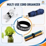 FLORICAN Cable Organiser, Cord Management System for PC, TV, Home Theater, Speaker & Cables, Reusable Cable Organizer for Desk, WFH Accessories, Reusable Cable Ties Strap (10 Pcs) - Image 3