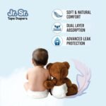 Jr. Sr. Baby Tape Style Diaper | Adjustable Fit For Babies | Newborn/Extra Small (NB/XS) Size (0-5kg), 72 Count | Pack of 1 | Upto 12 hr Absorption with Advanced Leak Protection | Soft & Comfy - Image 3