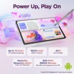 Lenovo Idea Tab Plus with Pen |Wifi +5G |12.1" 2.5K Display, 800nits Peak Brightness |8GB RAM + 256GB ROM (Expandable upto 2TB)| MediaTek Dimensity 6400| 10200mAh|4 Speakers with Dolby Atmos|Luna Grey - Image 5