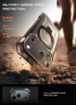 SUPCASE for iPhone 18 Pro Max Case/ 17 Pro Max Case with Stand, Black - Image 3