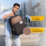 Aristocrat Lava 25L Laptop Backpack (Upto 17"), 2 Compartments, Black-Brown - Image 5