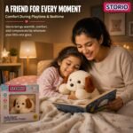 Storio Soft Plush Lying White Puppy Stuffed Animal | Kids Animal Home Decor for Boys & Girls Soft Dog Plush Toy - 25cm - Image 3