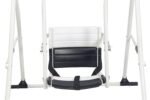 BABYBLESSING Baby Swing Jhula for Kids, Single Seater Swing Chair with Safety Belt, Alloy Steel Frame, Adjustable Ropes and Ground Pegs, Indoor Outdoor Garden, White and Black, - Image 3