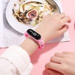 GOLDENIZE FASHION Stylish Waterproof Kids Digital Date and Time Black Pink Square Rectangular Display Watch for Kids Unisex Digital Watch for Baby Boys & Girls Kid | Pack of 2 - Image 5