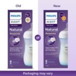 Philips Avent Blue Natural Plastic Baby Feeding Bottle | No.1 Brand Recommended by Moms Worldwide | Ideal for 1 months+| Natural Response Technology Mimics Breastfeeding | Uniquely Designed Nipple releases milk only when baby drinks | Pack of 1 | Blue | SCY903/21 - Image 2