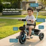Lifelong Trike Cycle for Kids 2-5 Years - Tricycles for Boy & Girl - Baby - Bicycle for Kids - 3 EVA Wheels, & Basket for Toys -Durable Tricycle 30 kg Capacity(Blue/Black) - Image 2