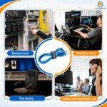 FLORICAN Cable Organiser, Cord Management System for PC, TV, Home Theater, Speaker & Cables, Reusable Cable Organizer for Desk, WFH Accessories, Reusable Cable Ties Strap (10 Pcs) - Image 4