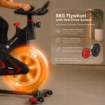 MAXPRO MP007 Spin Bike | Exercise Cycle for Home | 100KG Capacity | 8KG Flywheel | Adjustable Resistance | Silent Belt Drive |4way Adjustable Comfortable Seat Cushion | Indoor Cardio Workout Fitness Bike - Image 3