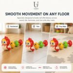 Chicken Toys for Kids, Swinging Chain String Magnetic Hen with Chick Learning to Crawl Spring Toy, Crawling Wind-up Duck, Walking Chicken Cute Windup Toy for Boys Girls Toddler - Image 7