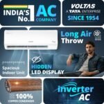 Voltas 183V Vectra CAW 1.5 ton 3 star,New star rated, inverter Split AC|4-IN-1 Adjustable mode|High ambient Cooling-cools even at 52°C|Anti dust filter with Anti-microbial coating|Copper Coil| White - Image 3