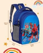 perfect star Polyester Kids School Bags for 2-5 Years 30 Litres, Cartoon Print, for Nursery to 5th Standard Boys and Girls Tuition Lightweight Picnic Bag Royal Blue - Image 3