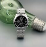 AMERICANVIBER Modern Analog Watch, Silver and Black Two-Tone Stainless Steel Band, Octagonal Case, White Dial for Men - Image 5