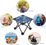 Portable Foldable Camping Stool Chair, Lightweight Compact Folding Seat with Metal X-Frame, Up to 120 kg Load Capacity, Easy Carry Outdoor Stool for Camping, Trekking, Hiking, Fishing, Picnic - Image 5
