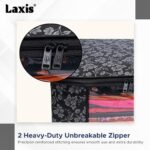 LAXIS® Saree Covers With Zip Non-Woven Printed Saree Cover/Saree Organizer For Wardrobe/Cloth Storage With Transparent Window/Saree Bags Storage/Clothes Organizer (Black- Pack of 3) - Image 8