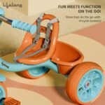 Lifelong Trike Cycle for Kids 2-5 Years - Tricycle for Boys & Girls - Bicycle with 3 EVA Wheels, Bell & Toy Basket - 30 kg Capacity (Green & Tan) - Image 5
