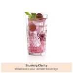 CELLO Classix Hi-Ball Glass Set of 6 Pcs 275 ml, Transparent | Freezer & Fridge Safe, Leadfree Dishwasher Safe Toughened Crystal Clear Glasses Set for Drinking Water Juice Milk Cocktail Mocktail Soda - Image 5