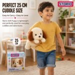 Storio Soft Plush Lying White Puppy Stuffed Animal | Kids Animal Home Decor for Boys & Girls Soft Dog Plush Toy - 25cm - Image 5