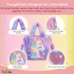 Toy Imagine Unicorn Sling Bag for Kids Birthday Gift for Girls Crossbody Bag for kids with Soft Fur Finish Baby Toddler Handbag Cute Princess Purse Mini Sling Bag for 3-12 Year Girls Fashion Accessory - Image 4