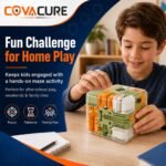 COVACURE 3D Maze Puzzle Cube with Metal Ball Inside, Transparent Handheld Marble Run Brain Teaser Game for Kids & Adults, Engaging Brain Teaser, Stress Relief Challenge (6 CM) - Image 4
