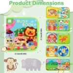 SNOWIE SOFT Busy Book for Toddlers 1-3 Montessori Quiet Animal Activities - Image 2