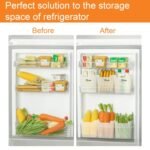 RILION 6 fridge storage boxes multipurpose containers for storage Space-saving Refrigerator Side Door Organizer for fridge kitchen Fruits, Vegetables Storage Containers- transparent - Image 4