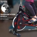 Lifelong Fit Pro Spin Fitness Bike | 6 kg Flywheel | Adjustable Resistance | LCD Monitor & Heart Rate Sensor | Indoor Cycling & Home Workout | Supports Up to 120 kg User Weight - Image 3