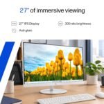 HP All-in-One, 13th Gen Intel Core i7-1355U, 16GB DDR4, 512GB SSD, FHD, 27''(68.6cm), Win 11, Office 24, Shell White, 6.42kg, cr0582in, Dual 2 W Speakers, FHD IR Camera, Anti-Glare, Desktop - Image 4