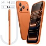 JETech Slim Magnetic Case for iPhone 17 Pro Max, Orange - Image 3