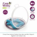BeeBaby Teethers for 6 to 12 Months, Soft Silicone Baby Teether for Babies, BPA Free Food Grade Teething Toy with Textured Surface for Gum Relief, Infant Chew Toy with Carry Case, BIS Certified - Image 2