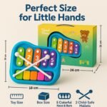 TOYTONIC 2-in-1 Piano Xylophone for Kids | Multicolor 5-Key Musical Toy with 2 Mallets | Educational Non-Toxic Instrument for Toddlers, Boys & Girls | Early Learning Sound & Music Playset - Image 2