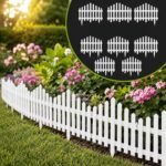 TASMAX Plastic Fence for Garden Edging Border Fencing for Garden Fence Outdoor Resistant PVC Garden Fence Decorative - Flower Bed Fencing for Pathway, Yard, Lawn Waterproof (Pack 8) - Image 4