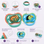 Philips Avent Ultra Air Baby Pacifier |BPA-Free | Food-Grade Silicone Nipple |Extra-Large Airholes | Narrow-Neck Design |Sterilizing Case | 80% Plant-Based | 6-18 Months | SCF087/11 - Image 4