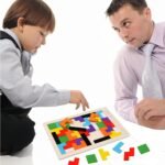 SHINETOY Wooden Tangram Puzzle for Kids 40 Pieces | Montessori Brain Teaser Blocks Game | Educational Wooden Toys for Toddlers | Color & Shape Learning Puzzle Gift for Boys & Girls Christmas Gift - Image 8