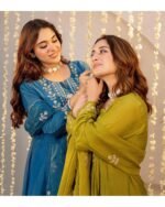 Nermosa Women Embroidery Solid A-Line Kurta and Pant Set with Dupatta - Image 8