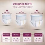 Karein Comfort Adult Diaper Pant M Size, Medium, Waist (75-100 cm 30"-40"), 10 Unit, Long Protection Hour, Unisex, Quick & Even Absorption, Anti-Bacterial, Leakproof, Odour Control, Wetness Indicator - Image 6