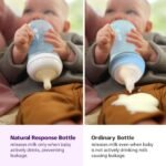 Philips Avent Blue Natural Plastic Baby Feeding Bottle | No.1 Brand Recommended by Moms Worldwide | Ideal for 1 months+| Natural Response Technology Mimics Breastfeeding | Uniquely Designed Nipple releases milk only when baby drinks | Pack of 1 | Blue | SCY903/21 - Image 5