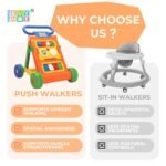 Mama Luv Mee Baby Activity Walker Learning Push Walker for Babies 6 to 18 Months, Foldable Musical Walker with Recreational Toy Bar (Orange) - Image 9