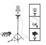 Osaka­® 10" (25.4 cm) Professional LED Ring Light with Tripod Stand for Mobile Phones & Camera, 3 Color Temperature Mode Dimmable Lighting for Photo Shoot YouTube Video Shooting - Image 8