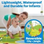 Waterproof Baby Play Mat 6x4 Feet | Alphabet & Cartoon Print Large Kids Crawling Mat for Infants, Toddlers | Reversible Foldable Baby Floor Mat for Play Area, Nursery & Learning & Activity - Image 4