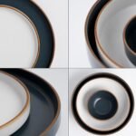 Shay Japandi Grey & White Ceramic Dinner Set, 21 Pieces | Crockery Set for Gifting & Dining | Matte Finish | Premium Ceramic (Japandi Dinner Set - Grey & White, 21 Piece) - Image 4