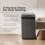 Midea 7.5 Kg 5 Star Fully Automatic Top Load Washing Machine, Spiral Stream Tub, Dual Waterfall, 6 Petal Pulsator, Magic Filter (MWMTL075FP0PNMB, Auto Restart, Mid Black) - Image 12