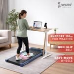 Cockatoo SmartWalk 2AHG Walking Pad for Home 2HP-3.5HP Peak, Under Desk Walk Pad with Handle, Max Speed 10Km/Hr, 3 Level Manual Incline 6 Automatic Program, Max User Weight 110Kg -Gold - Image 5