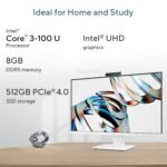 ASUS V470 (2026),Intel Core 3 100U (i3-14th Gen),8GB/512GB,FHD, 27"(68.5cm),Retractable Camera,Windows 11,M365 Basic(1yr),Office24,White,9 kg,V470VAB-KWC3003WS,Wireless Keyboard & Mouse,All in One PC - Image 2