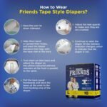 Friends Overnight Adult Diaper L Size Tape | 10 Count (Large) | Waist 32.68 – 59.84 inch | 16 Hrs Protection | Leakproof | Quick & Even Absorption | Unisex | Wetness Indicator| Odour lock | Aloe Vera & Anti-Bacterial Absorbent Core - Image 5