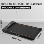 Durafit91™ Dash Lite 2.5HP Peak BLDC Motor Walkpad Treadmill with Remote Control |100 kg User Capacity Walking Pad| 8 km/h Max Speed | LED Display with Under-Desk Design | Home Use - Image 8
