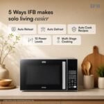 IFB 24L Solo Microwave Oven with 69 Auto Cook Menus (24PM2S, Silver, Mug Recipes, Steam Clean, Auto Reheat, Preset Timer, Power Save, Child Safety Lock, 10 Power Levels) - Image 3