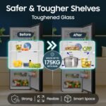 Samsung 330 L, 3 Star, Convertible 5-in-1, Digital Inverter, Frost Free Double Door, WiFi Bespoke AI Refrigerator (RT34HG5A23BXHL, Luxe Black, 2026 Model) - Image 11